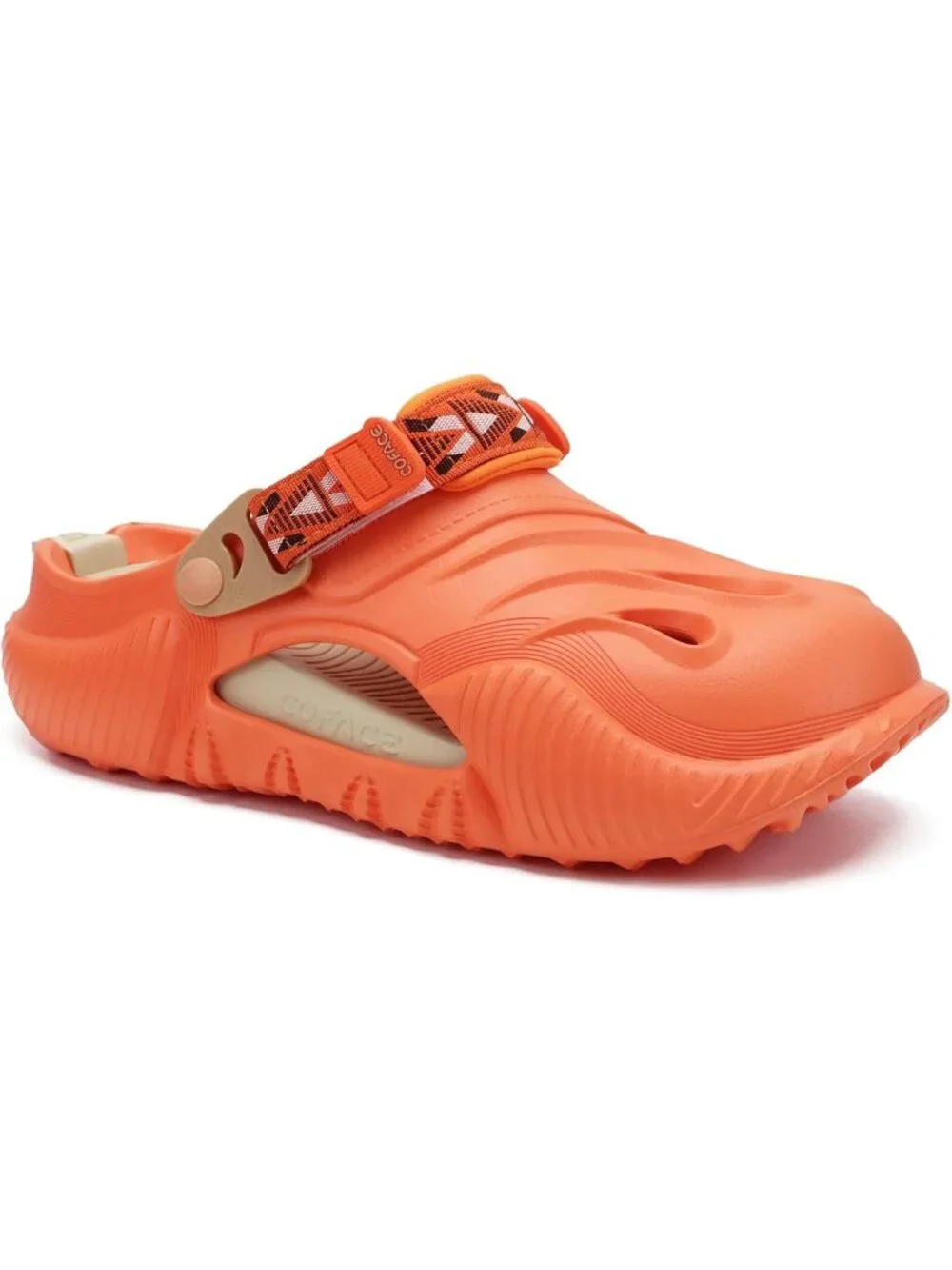 Mens Orange Beige Recovery Clogs Comfortable Orthopedic Mules Thick Sandal Shoes